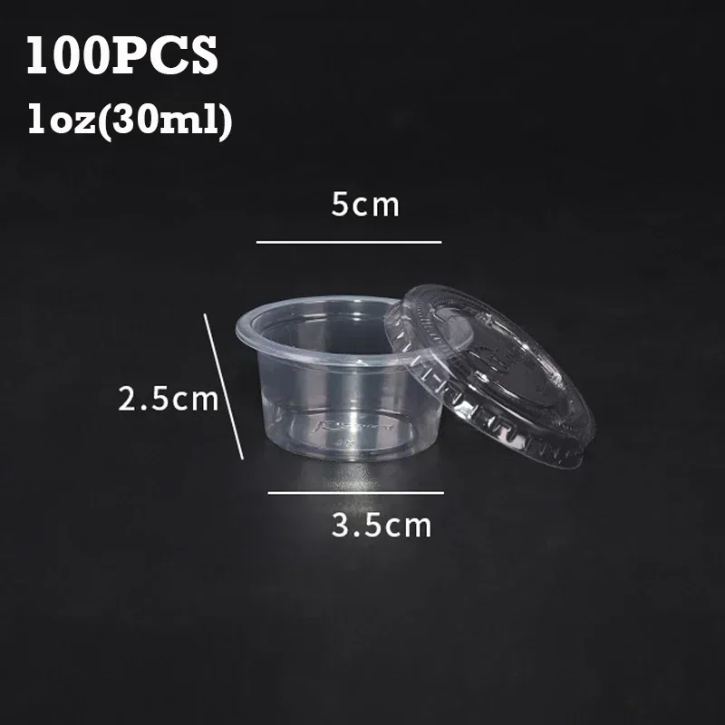 Одноразовые пластиковые стаканчики с крышкой 100 шт