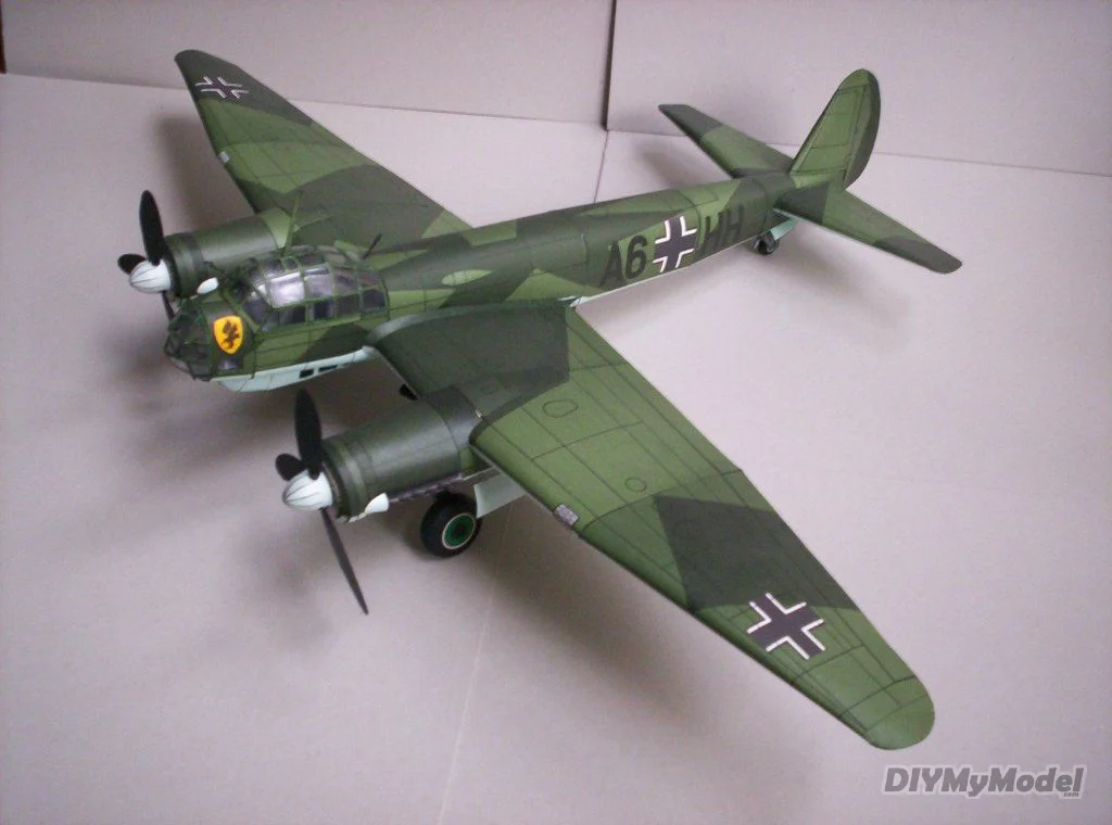 

DIYMyModeI немецкий Junker JU-88A подводный бомбардировщик DIY Бумажная модель ручной работы игрушка ручной работы пазлы подарок реквизит для фильма