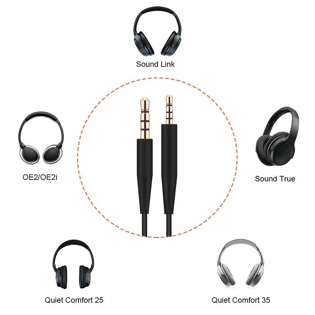 

Кабель для наушников Bose QC25/QC35/OE2, 3,5-2,5 мм