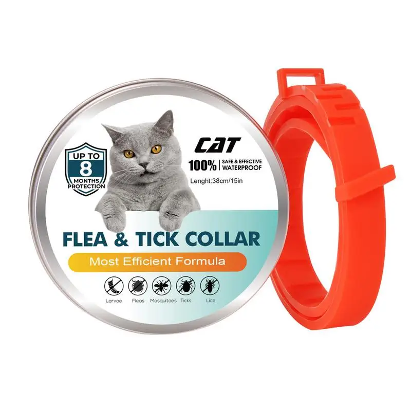 

38m Adjustable Pet Collar Cat Dog AntiFlea Collar Anti Flea Tick Mite Louse Collar Pet Protect Repel Rubber Necklace Pet Supply