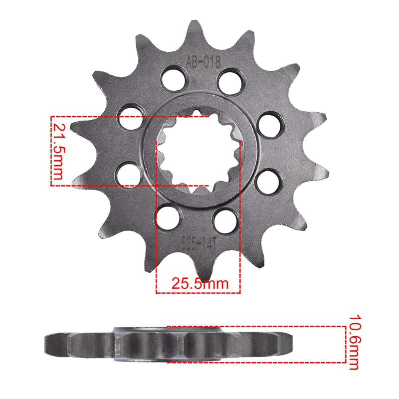 

525 Цепь 14/42 Зубья Мотоцикл 14T Передняя 42T Комплект задних звездочек для Benelli TRK502 X TRK502X TRK 502 X 502X 2018 2019 2020 2021