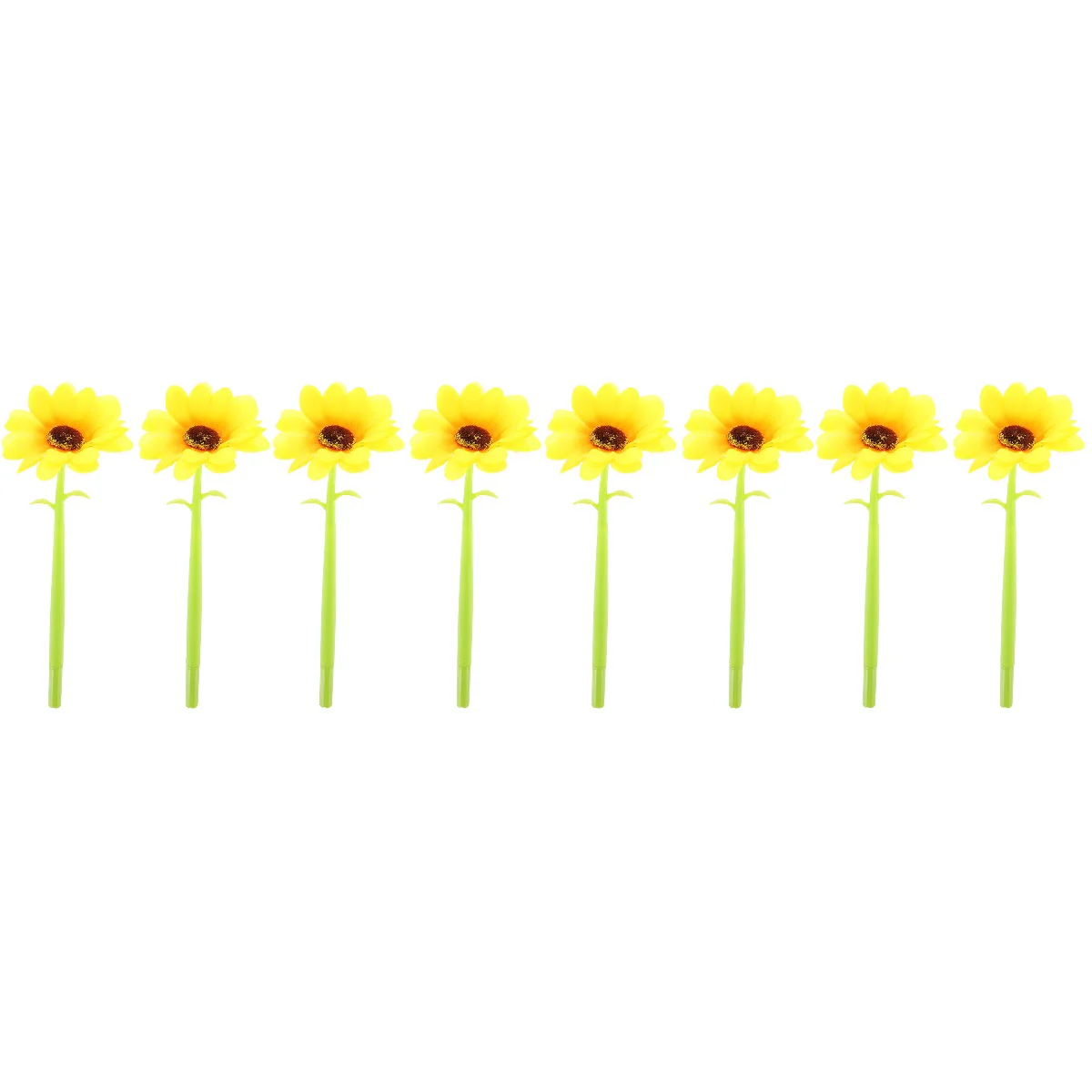 

8 Pcs Sunflower Shaped Ink Pens Students Testing Pens Portable Writing Pens Students Supplies