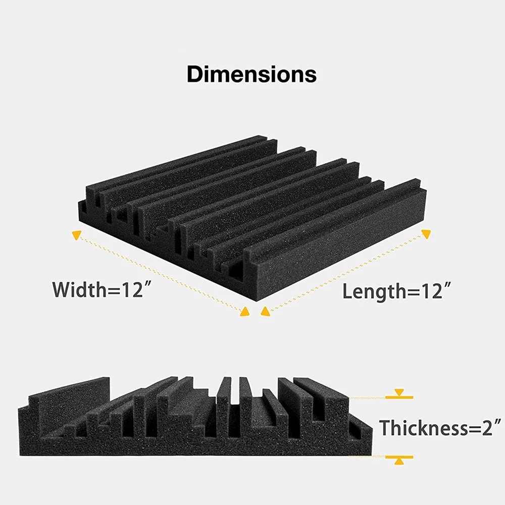Студийные акустические панели из вспененного материала 24 дюйма | Уплотнительные
