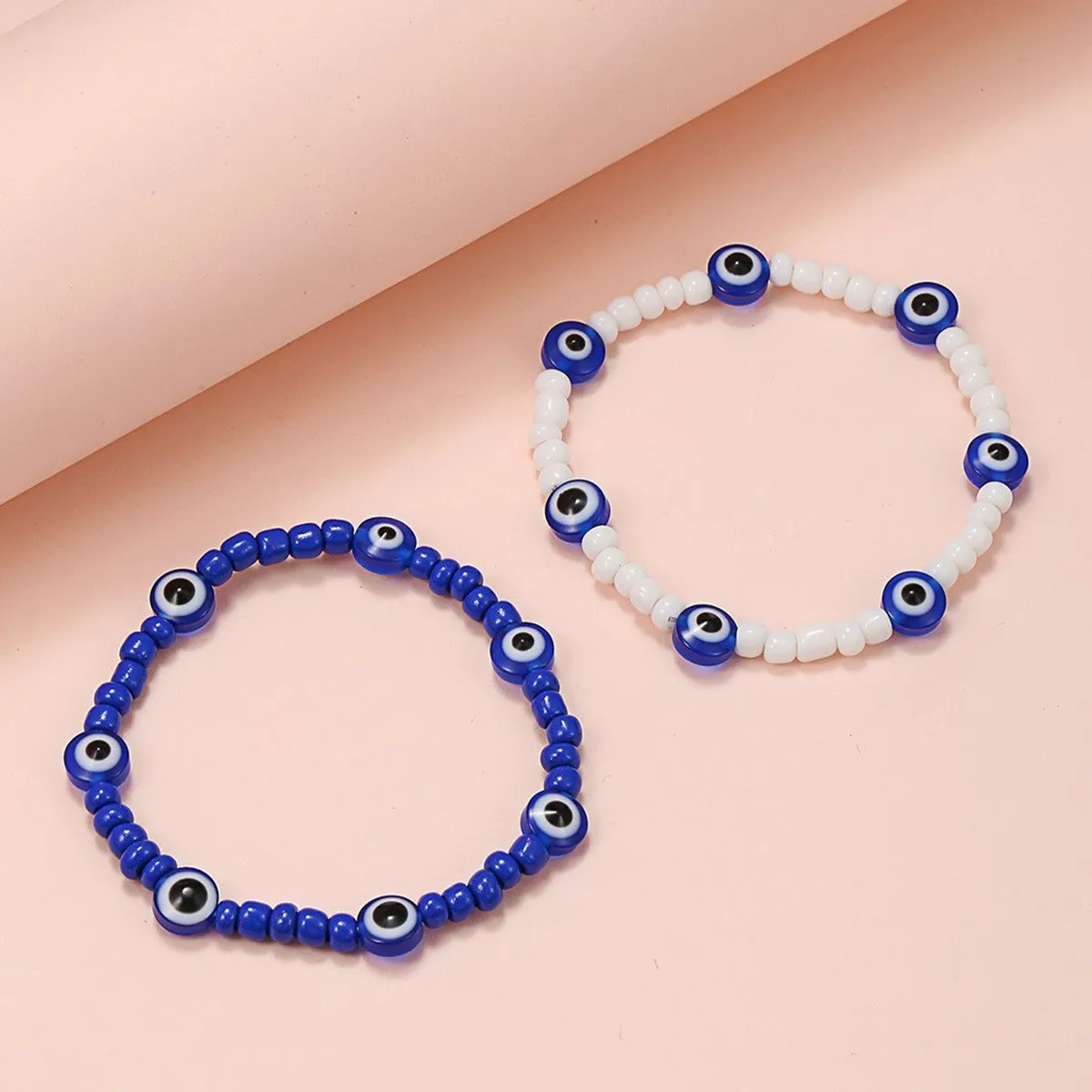 

Spotify High Quantity Bracelet for Women New Fashion Hot Selling New Devil's Eye Good Friend's Eye Female Bracelet Two-piece Set