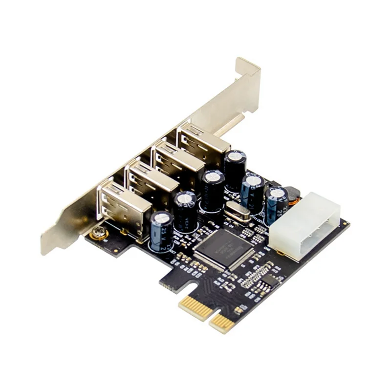 Карта-конвертер PCI-E на 4 порта USB 2.0 Карта адаптера PCIE USB2.0 MCS9990 Набор микросхем
