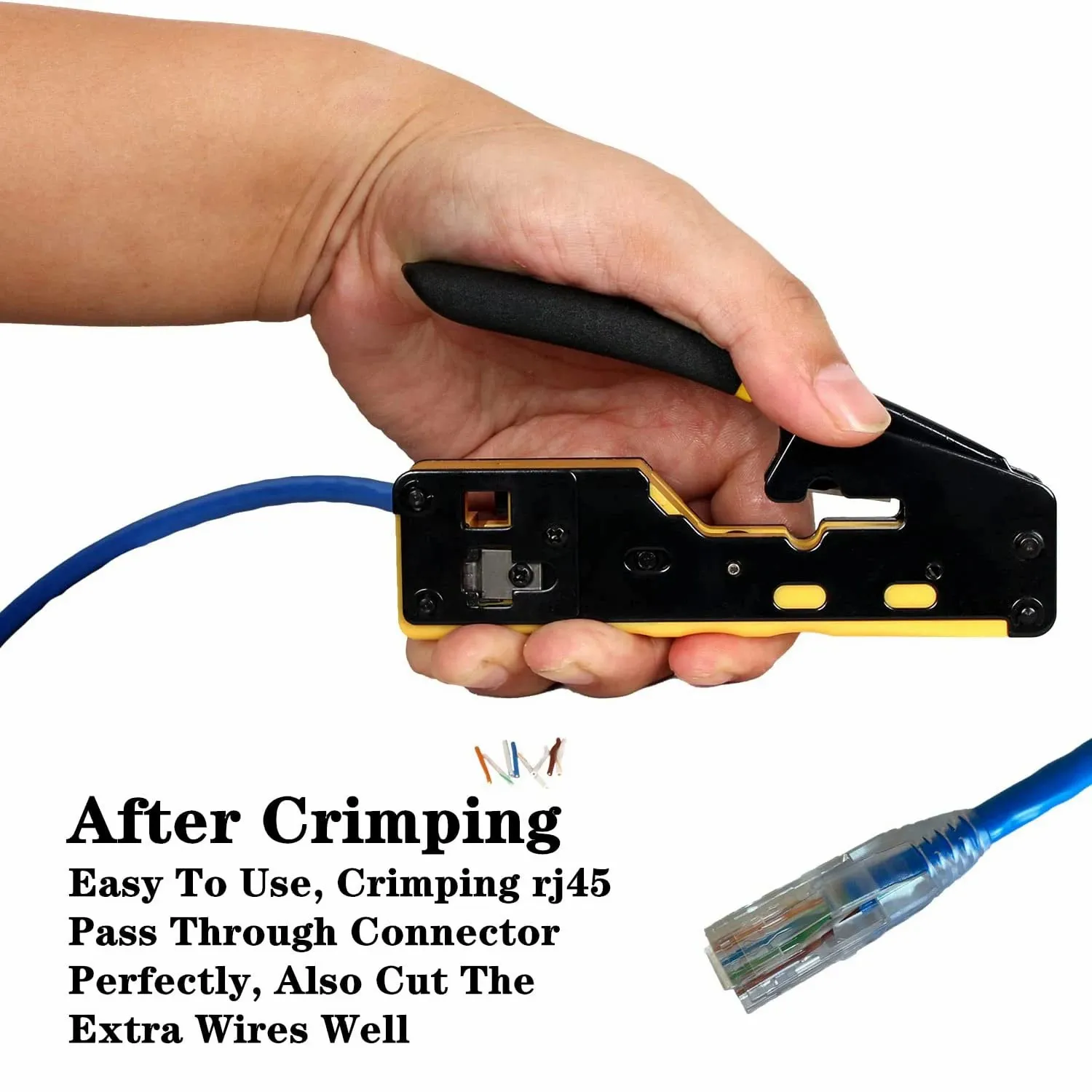 Обжимной инструмент WoeoW Rj45 комплект обжимных инструментов Cat6 Cat6A Cat5 Cat5e Ethernet с 8P/6P