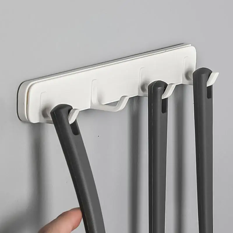 

Push-pull Rack Wall Hooks Plastic Wall Mounted Punch Free Tableware Holder Self Adhesive Towel Hanger Kitchen Accessories
