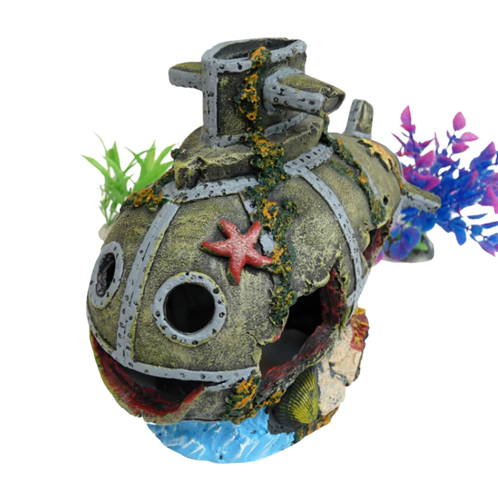 

Декор для аквариума подводная лодка, маленькая рыба, подводная лодка, украшение, творческое украшение для аквариума, Бета, рыба, скрытая пещ...