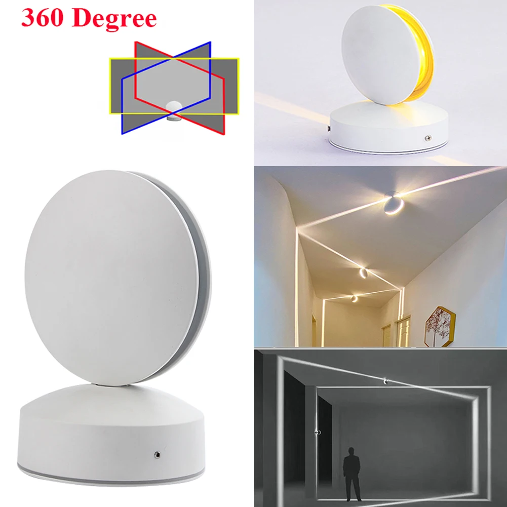 

86-265V Spotlight 360 Degree Adjustable Indoor Aisle Door Frame Line Wall Lamp Corridor Decorative Lighting for Hotel Home