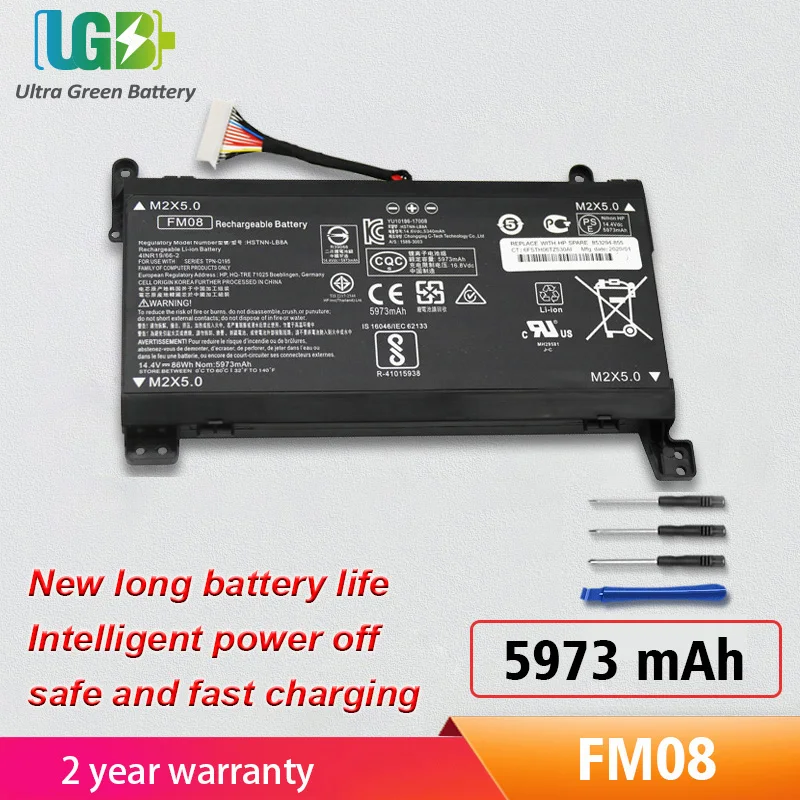 

UGB New FM08 Battery For HP OMEN 17-an013TX 17-an014TX TPN-Q195 HSTNN-LB8B TPN-Q195 8922753-421 17-an014ng 922753-421