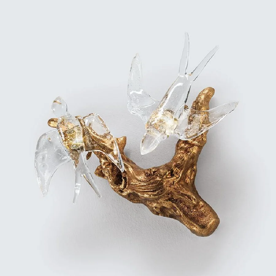 

Медные хрустальные Настенные светильники для гостиной, скандинавский роскошный отель, глазурованные декоративные светильники, дизайнерское Золотое настенное освещение