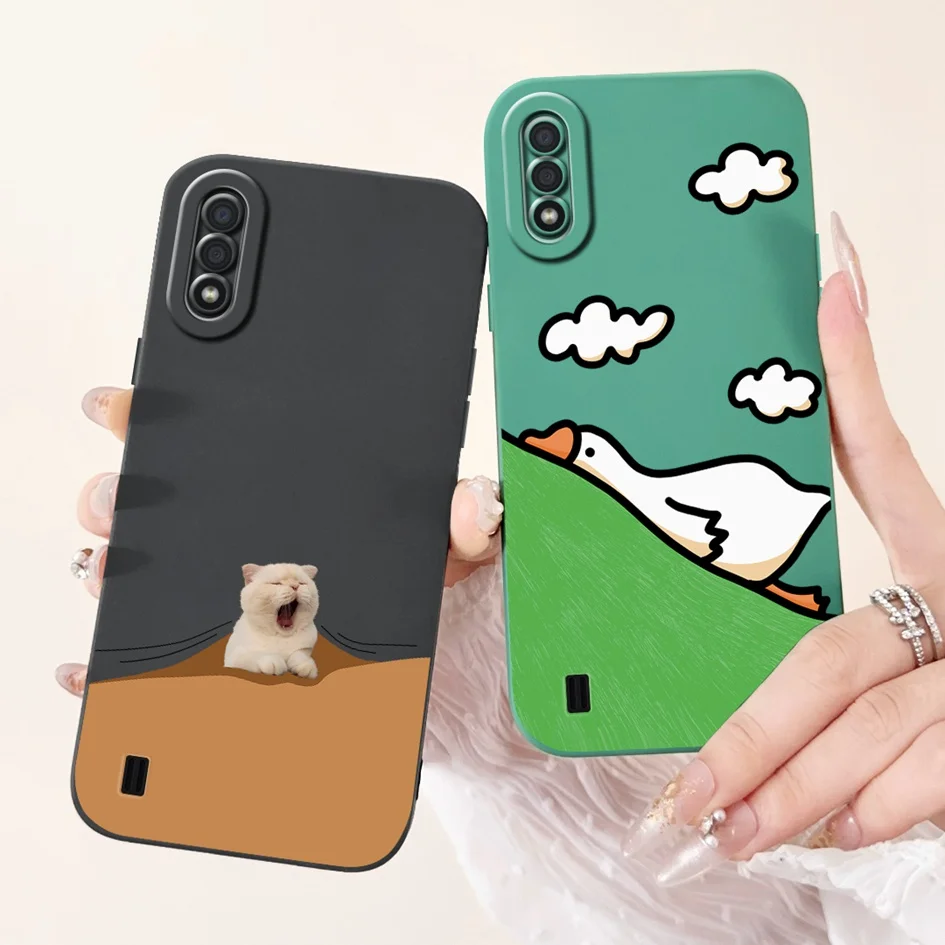 Чехол для Samsung Galaxy A01 Core M01 Cover Lovely Panda мультяшная Защита камеры Мягкий чехол SM-A015F