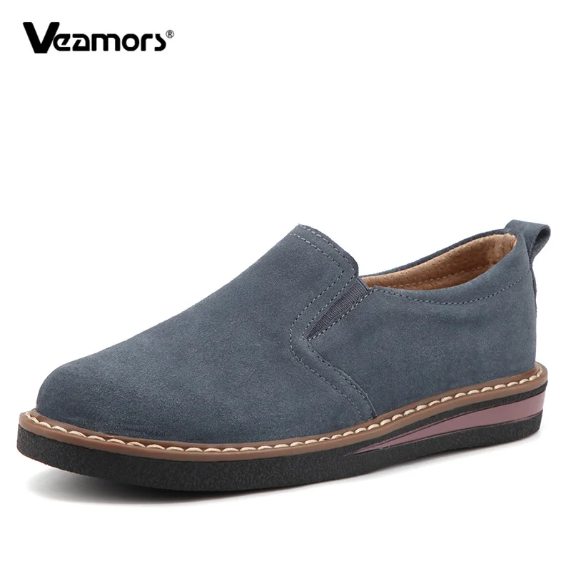 

Retro Genuine Leather Women Shoes Soft Sole Breathable Female Shallow Casual Flat Mom Shoes Round Toe Office Outdoor Leisure
