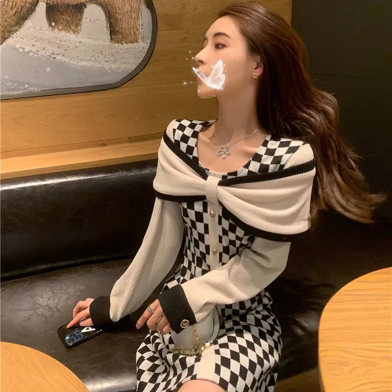 

Женское трикотажное платье-макси, однотонное облегающее платье-стрейч с коротким рукавом, модель T180 на осень и зиму, 2022