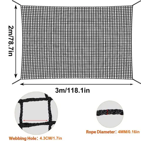 Двухслойная грузовая сетка для скалолазания, игровая площадка, грузовая сетка для скалолазания, сетка для скалолазания для детей, уличная игровая площадка, безопасная сетка, веревочная сетка - изображение
