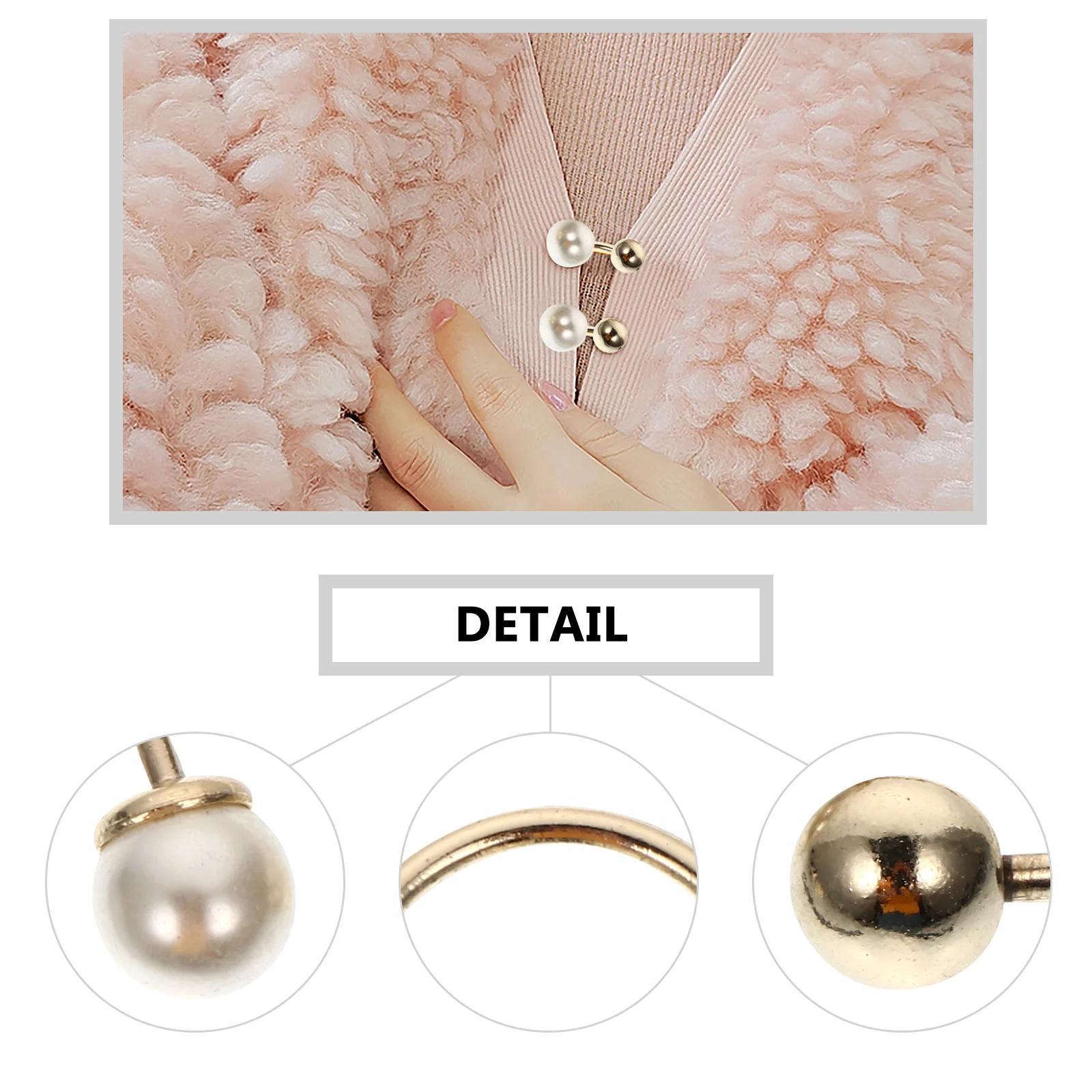 

Pearlbrooch Safety Clips Pin Corsage Dress Shawl Sweater Cardigan Neckline Decorative Exposure Anti Waist Clothing Fashion Decor