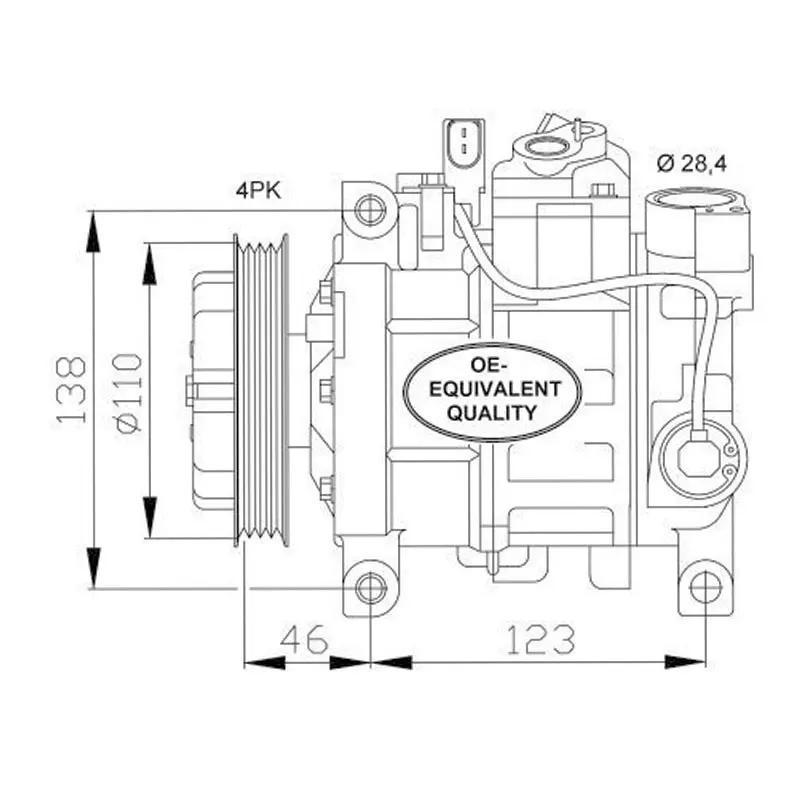 КОМПРЕССОР ПЕРЕМЕННОГО ТОКА ДЛЯ AUDI A6 A4 2.5TDI 2000-2005 VW POLO 1.2 12V 2001-2007 4B 0260805 J 8E C 4472208810 447220
