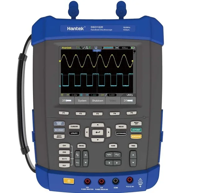 

Hantek DSO1202E 5 in 1 6000 Counts DMM Digital FFT Spectrum Analyzer with Frequency Counter 200MHz 2 CH Handheld Oscilloscope