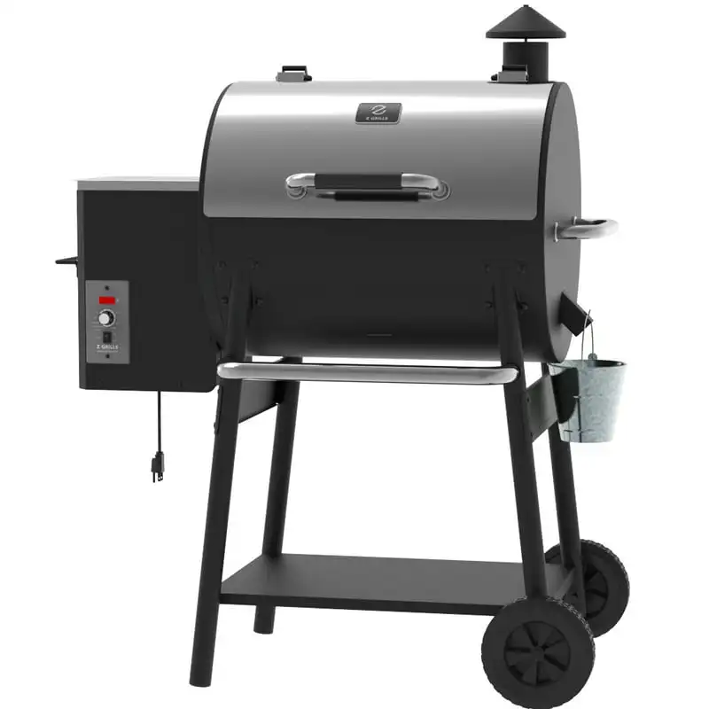 

590 sq. in. Wood Pellet Grill and Smoker 8-in-1 BBQ Stainless Steel