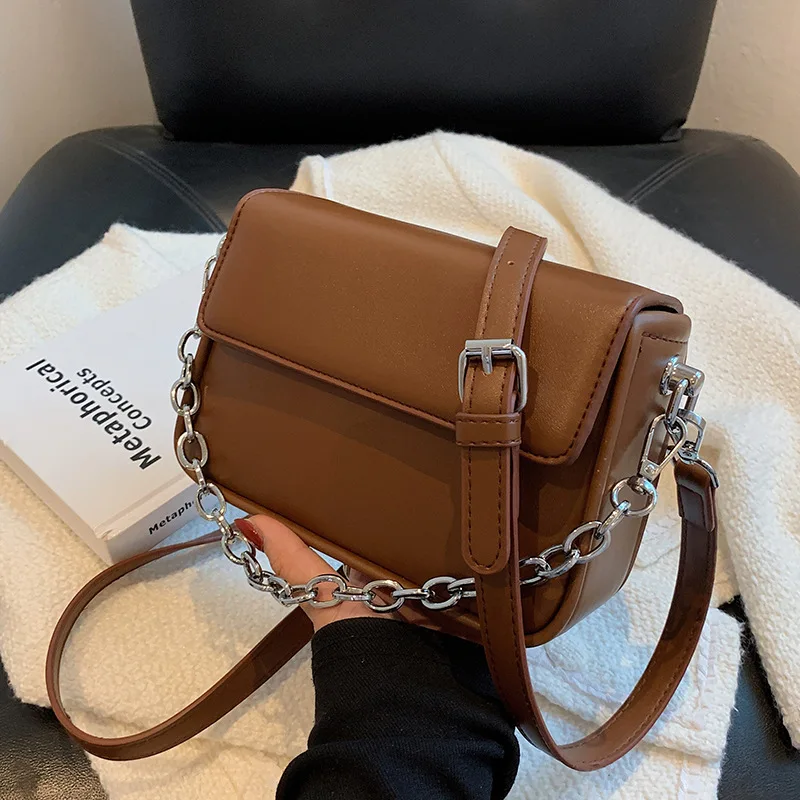 

High Quality Ladies Shoulder Bag2021New Autumn and Winter Women's Bag Retro Messenger Bag Fashion Trendy Small Square Bag Female