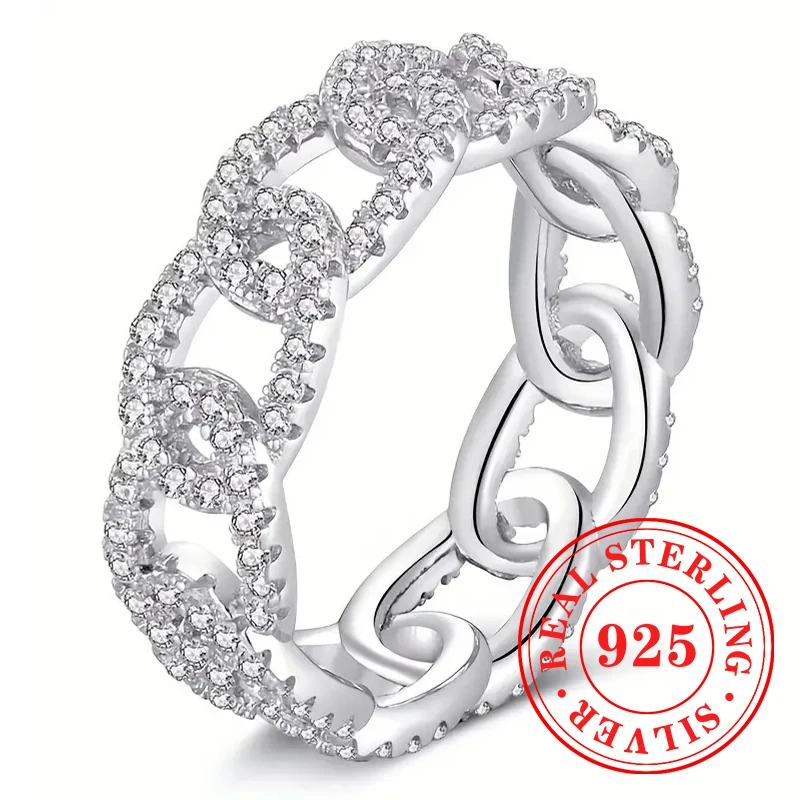 Huitan блестящие кольца из стерлингового серебра 925 пробы с фианитом для женщин