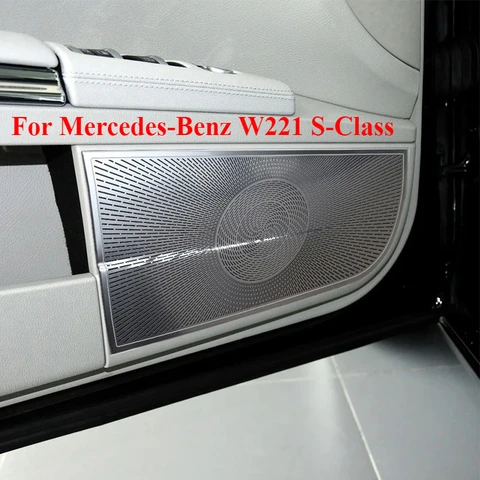 Стайлинг автомобиля для Mercedes Benz S Class W221 2008-2012 аудио динамик крышка отделка дверная панель громкоговорителя наклейки автоаксессуары