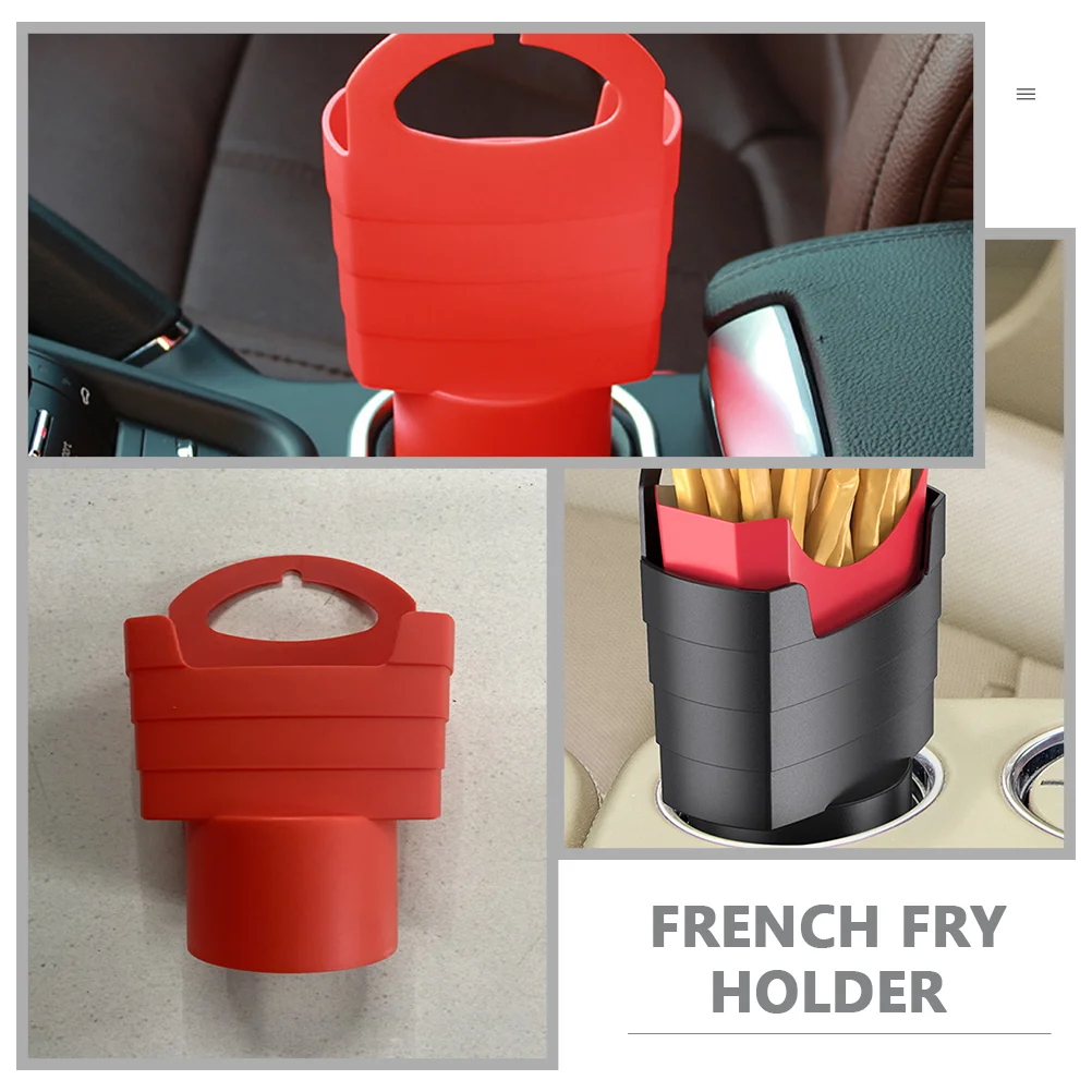 zczelniający samochodowy uchwyt na kubek 2-częściowy Ekspander Fast Food Chip Samochodowe uchwyty telefon do frytek Organizer kawy Frytki