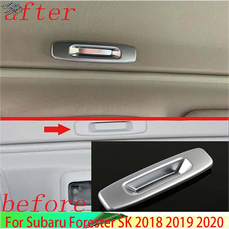 

For Subaru Forester SK 2018-2020 Car Accessories ABS Chrome scuttle shake handshandle Scuttle shake handshandle decorative box