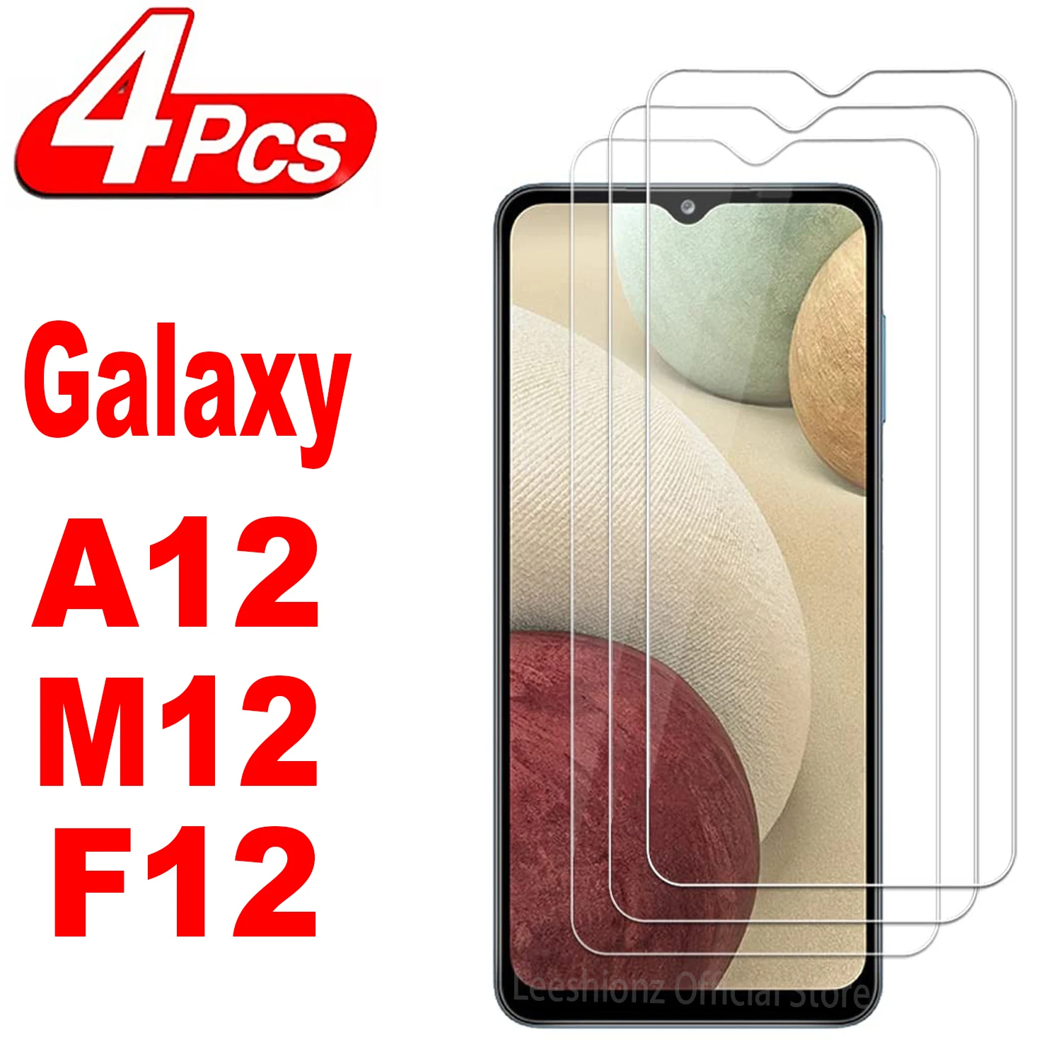 2/4Pcs Screen Protector Glass For Samsung Galaxy A12 M12 F12 Nacho Tempered Glass Film
