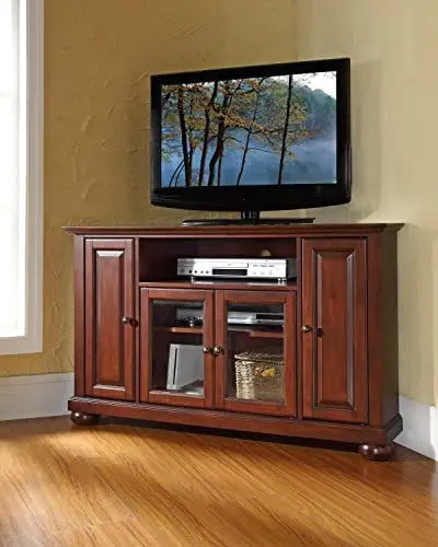 

48-inch Corner TV Stand - Vintage Mahogany