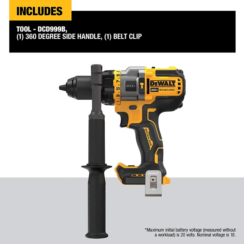 DEWALT DCD999 беспроводная ударная дрель электрическая Flexvolt Advantage 20 в макс. 1/2 дюйма
