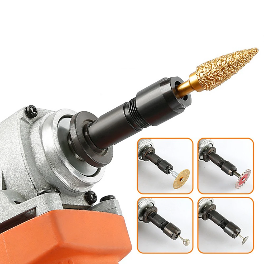 

1set 3/6mm Modified Adapter Lightweight Straight Grinder Chuck For 100 Type Angle Grinder M10x1.5 Thread Power Tools Accessories
