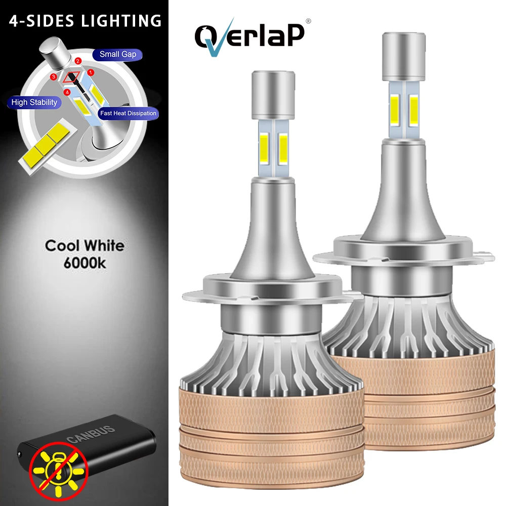 

H7 Led H4 H1 H11 HB4 HB3 9005 9006 Lamp Canbus Headlight Bulbs 25000LM Nebbia CSP 12V 6000K Car Auto Fog Lights