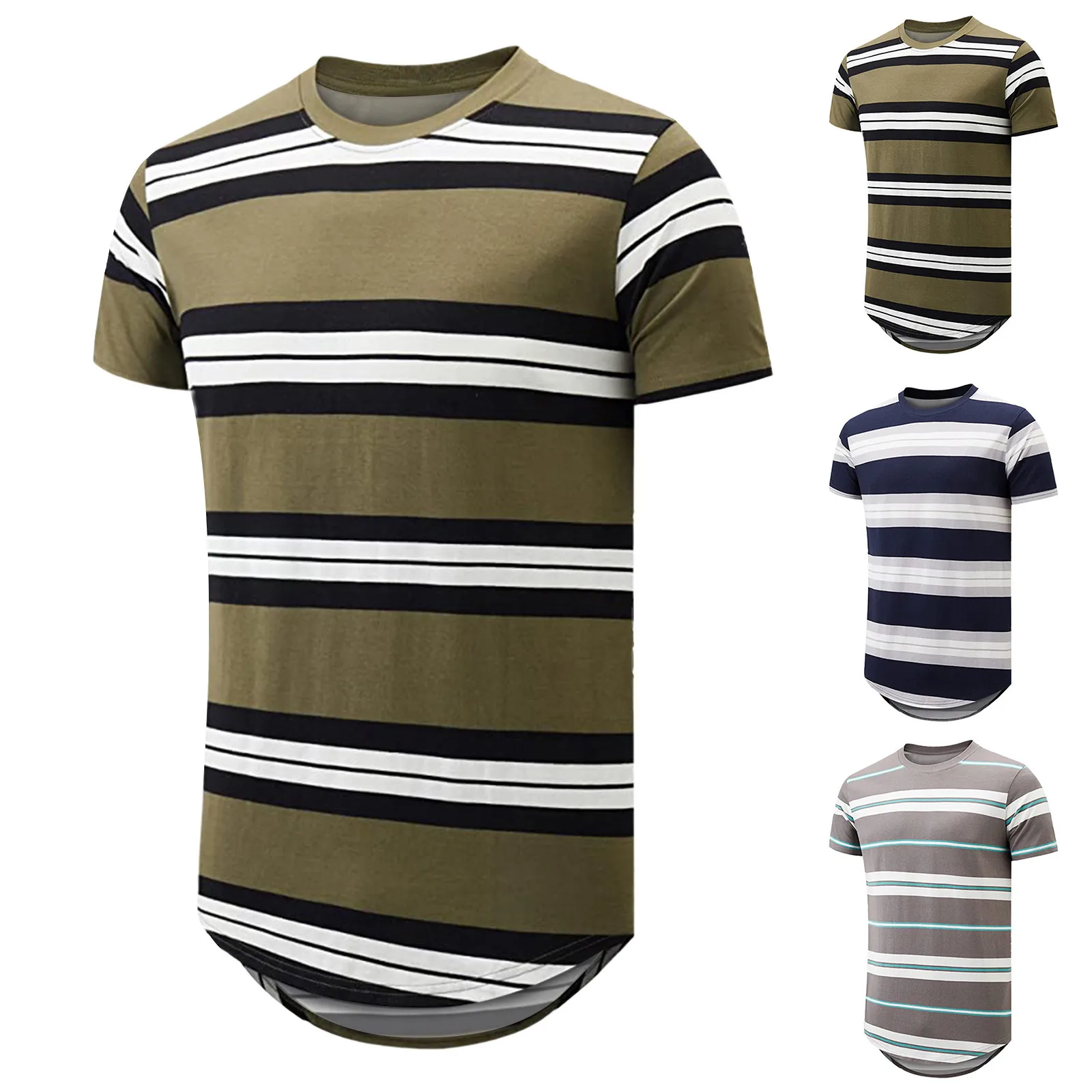 

Мужские спортивные брюки с открытой горловиной, летняя футболка с коротким рукавом, повседневный мужской топ 3D, цифровые круглые модные дом...