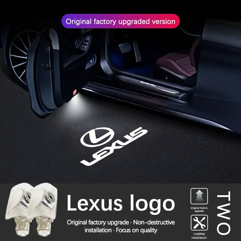 

Светодиодный проектор логотипа на дверь автомобиля, проекционный светильник-подсветка, аксессуары для LEXUS RX ES GX LS LX IS GS RC UX IS250 IS300 IS350 ES300