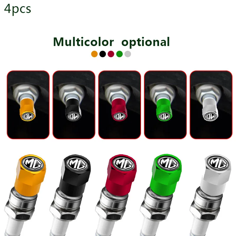 

4pcs Car Logo Valve Cover Caps Auto Accessories for Morris Garages MG GT MG3 MG5 MG6 MG7 MG3SW MGTF MG996R HS MG90S MG995 ZR