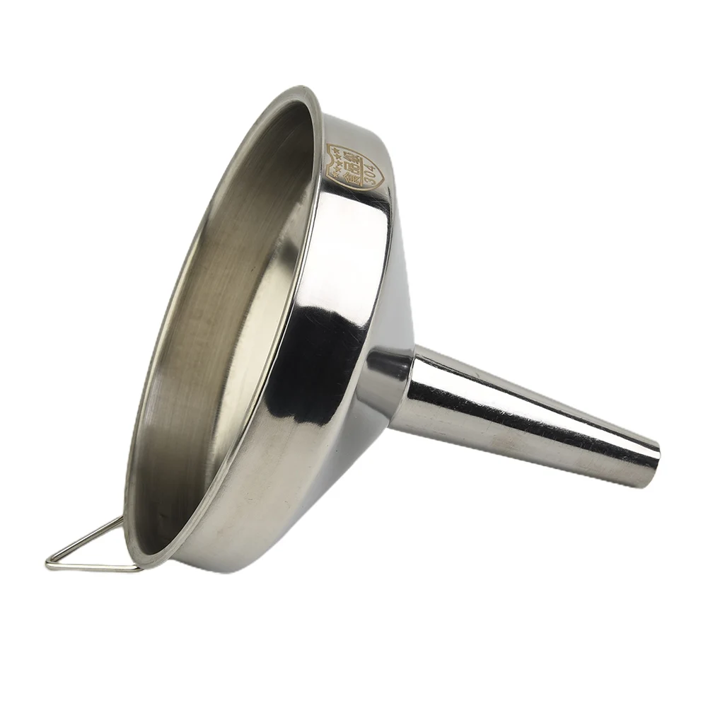 

Hopper Funnel Food Grade Stainless Steel For Transporting Liquids With A Side Handle With Detachable Filter Brand New