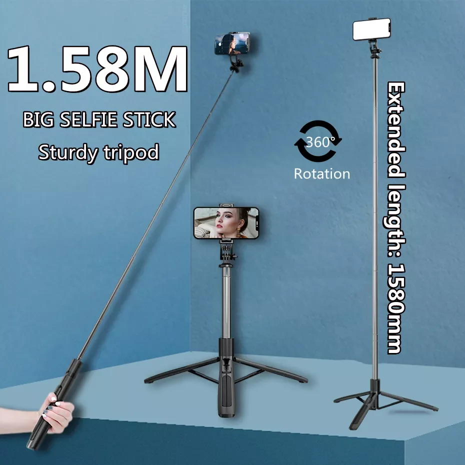 

Новинка 1580 мм Bluetooth штатив складной монопод Беспроводная селфи-палка для смартфонов экшн-камер Gopro