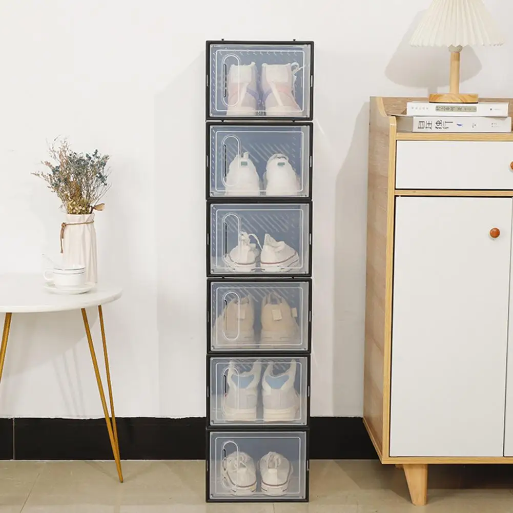 Бокс для обуви Пластиковые боксы хранения с крышками эффективной сборки