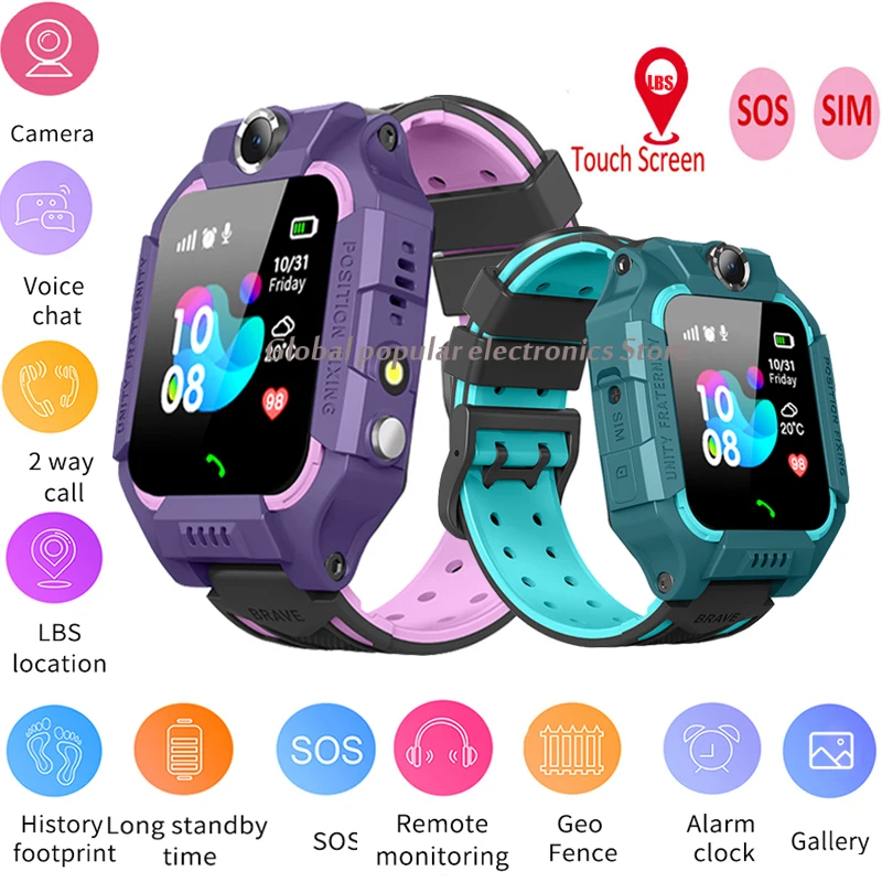 

Q19 Kids Smart Watch Call Phone LBS Location Tracker SOS Waterproof Children Smartwatch SIM Card HD Video Call Child Watch