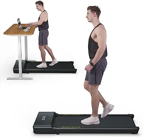 Pad Quiet, 2 in 1 Under Desk Treadmill, Walking Pad Treadmill Under Desk with 300LBS Weight Capacity, Installation-Free Walking