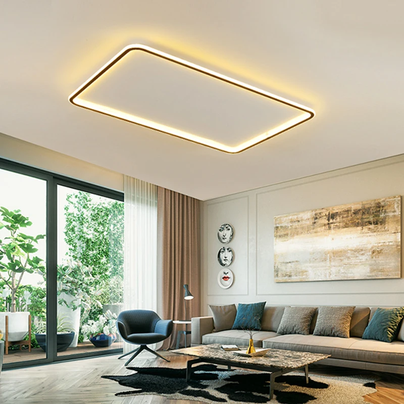 

Nordic Living Room Ceiling Light Modern and Minimalist LED Bedroom Study Kitchen Interior Decor Home Lighting White+Black