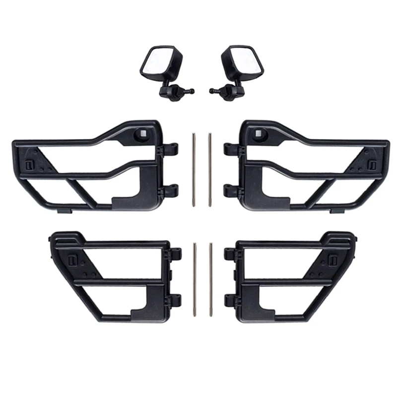 

RC Car Plastic Tube Doors & Rearview Mirror for 1:10 RC Crawler Car Axial SCX10 90046 for Jeep Wrangler Hard Body Shell