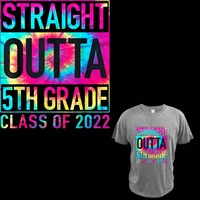 straight outta 5th grade iron on patches for clothing great graduation gift tie dye patches and appliques for clothes