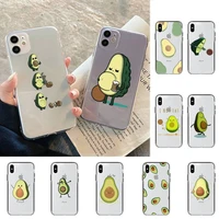 lvtlv cute avocado cartoon phone case for iphone 11 12 13 mini pro xs max 8 7 6 6s plus x 5s se 2020 xr case