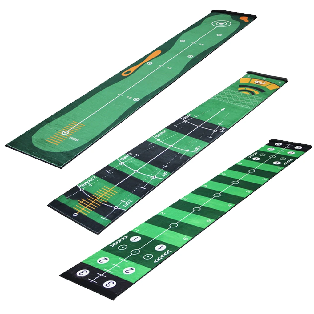 

Putting Green Suede Comfortable Anti-skidding Machine Washable Golf Practice Blanket for Golf Lovers Indoor Use Ruler style