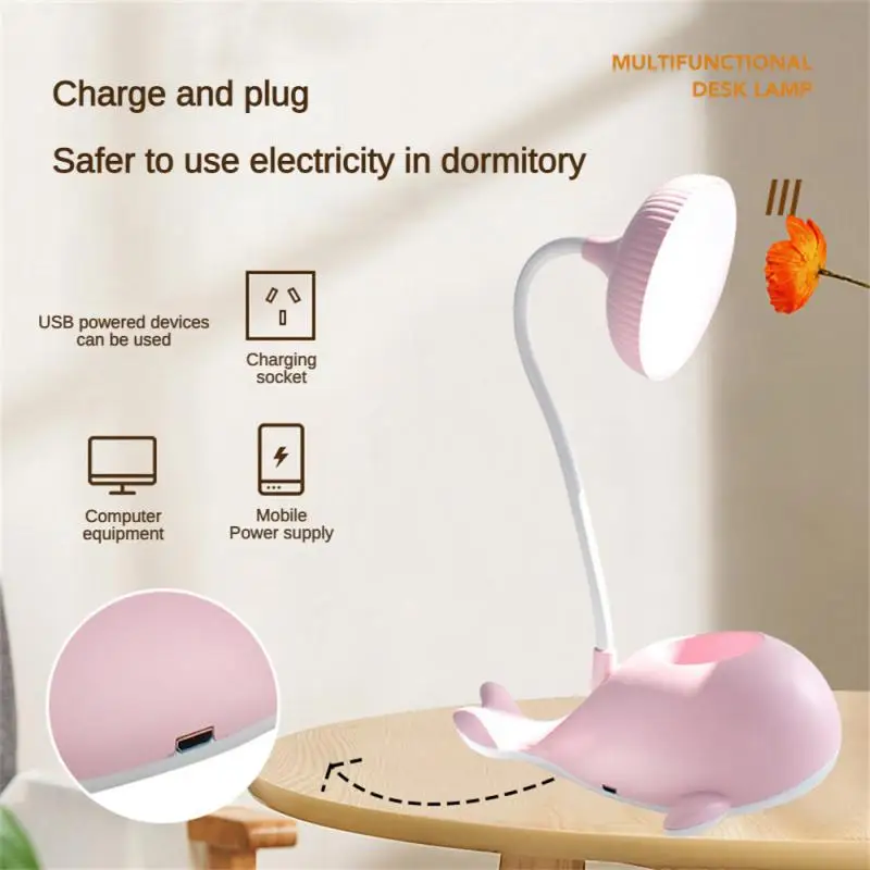 

For Student Dormitory Bedroom Night Light Led Desk Lamp Gift Creative Eyes Protection Table Lamp Lighting Tools Cute Portable