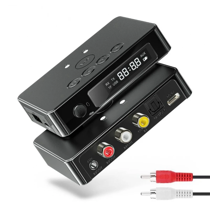 

NFC Bluetooth 5.0 Transmitter Receiver FM Stereo AUX 3.5Mm Jack RCA Optical Wireless Handsfree Call Audio Adapter TV