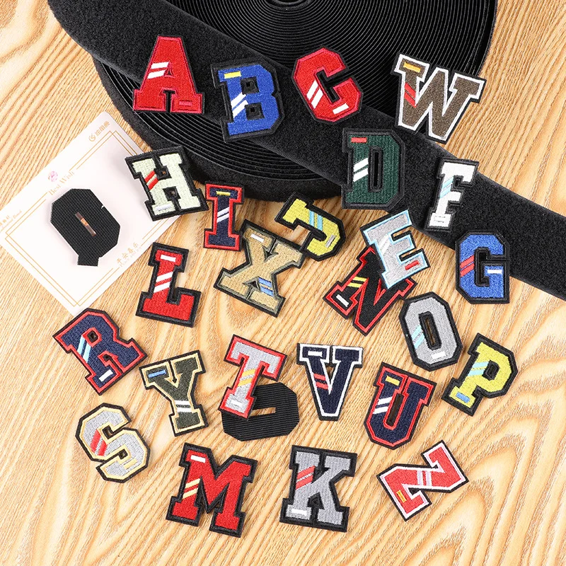 

Clothing Accessories Badge English Letters Embroidery Cloth Patch Emboridery Label Punk Clothes Patches Back HOOk&LOOP Badges