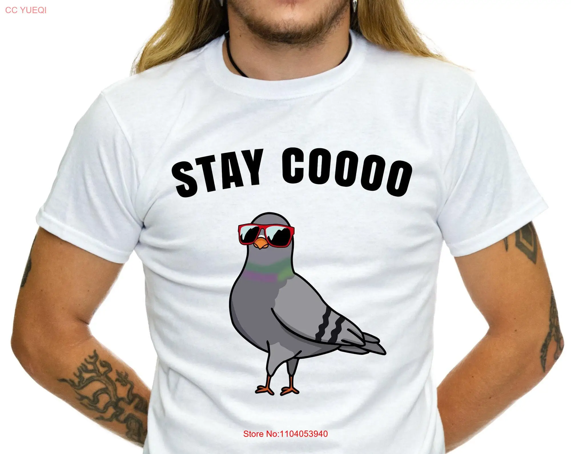 Забавная футболка Stay Coooo Pigeon Stupid College Punny 702T TS202 с длинными или короткими рукавами